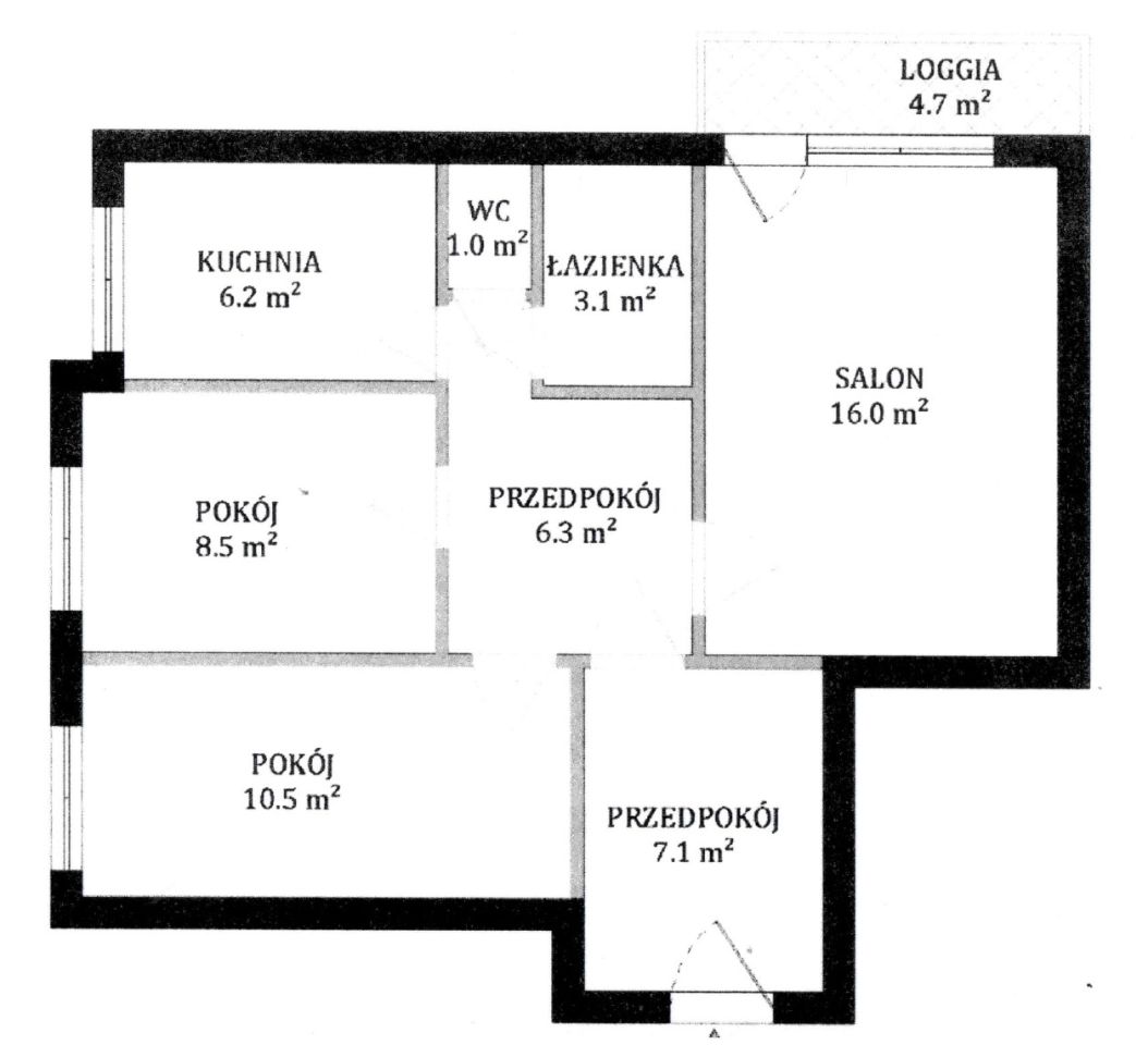 Mieszkanie 3-pokojowe Bydgoszcz Wyżyny, ul. Białogardzka