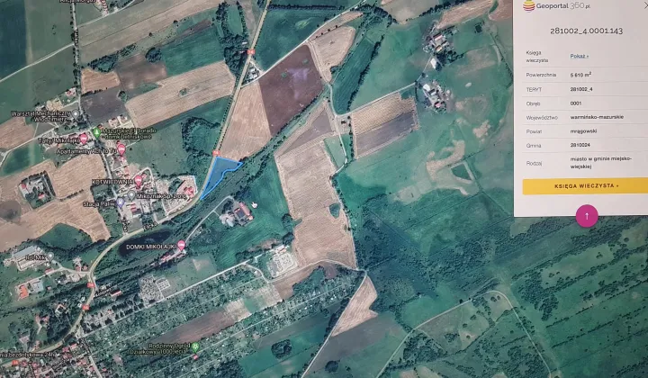 Działka rolno-budowlana Mikołajki, ul. Ełcka