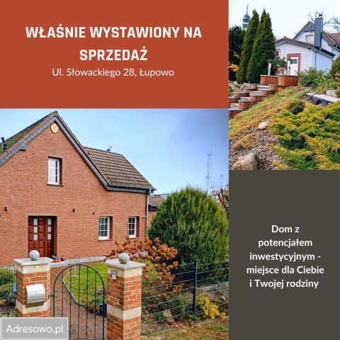 dom wolnostojący, 5 pokoi Łupowo, ul. Słowackiego. Zdjęcie 1