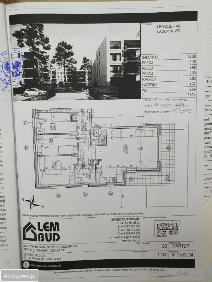 Mieszkanie 4-pokojowe Toruń Wrzosy, ul. Konrada Grasera. Zdjęcie 12