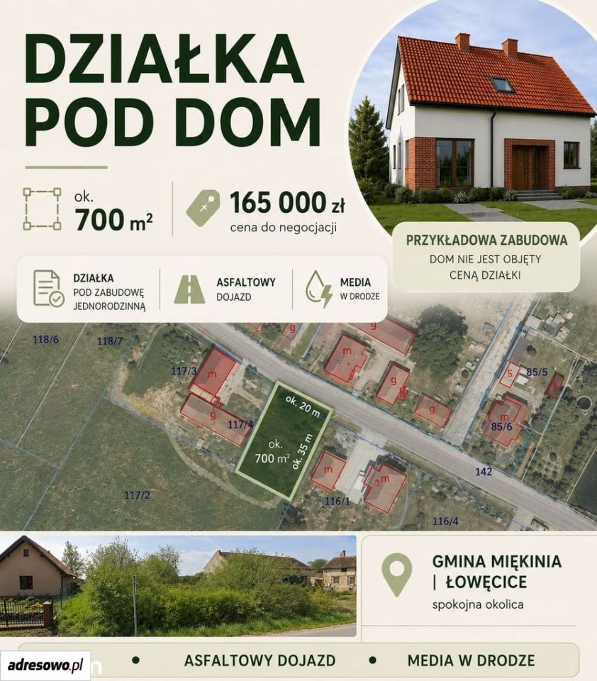 Działka budowlana Łowęcice. Zdjęcie 2