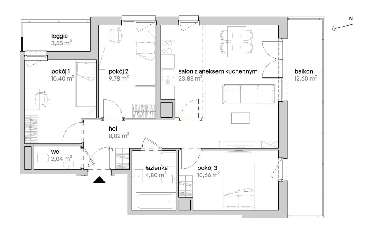 Mieszkanie 4-pokojowe Poznań Starołęka, ul. Unii Lubelskiej. Zdjęcie 7