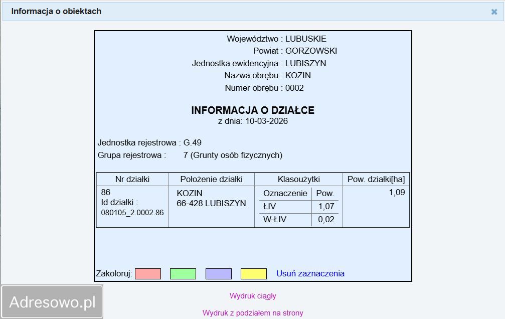 Działka rolna Kozin. Zdjęcie 3