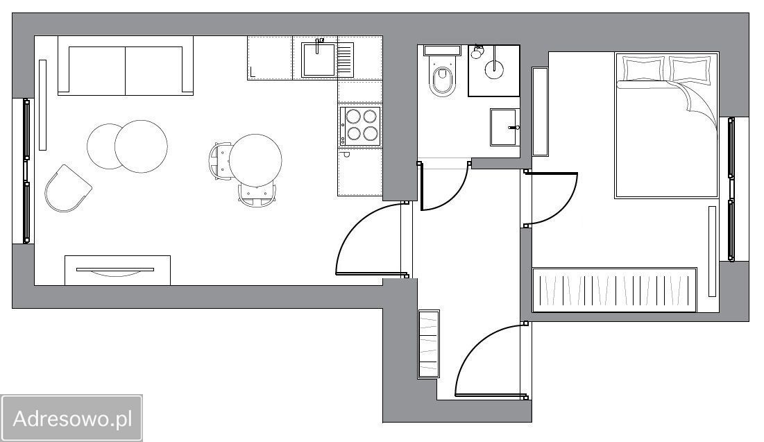 Mieszkanie 2-pokojowe Warszawa Śródmieście, al. "Solidarności". Zdjęcie 4