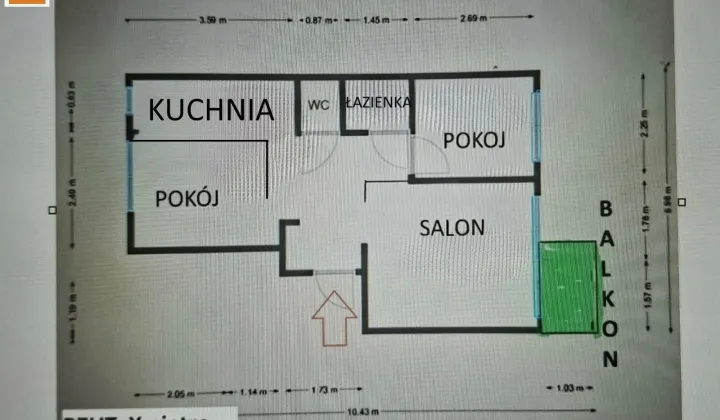 Mieszkanie 3-pokojowe Kraków Bronowice, ul. Na Błonie