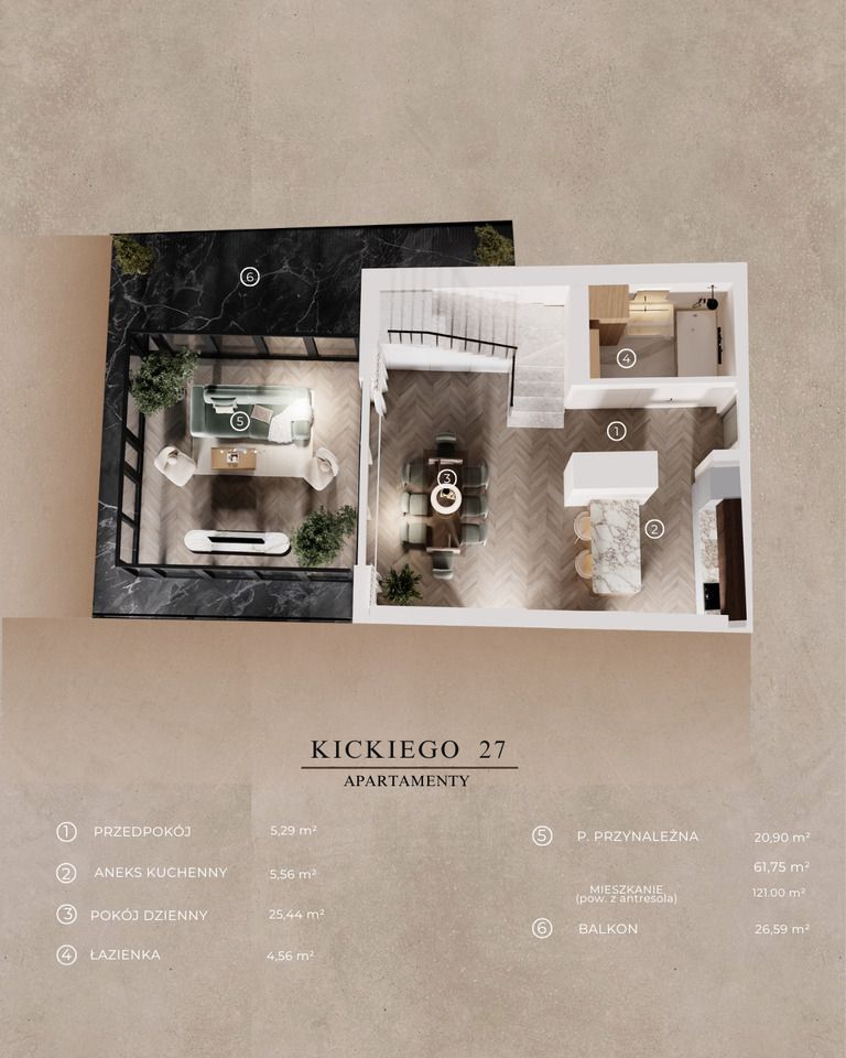 Mieszkanie 3-pokojowe Warszawa Praga-Południe, ul. Ludwika Kickiego. Zdjęcie 3