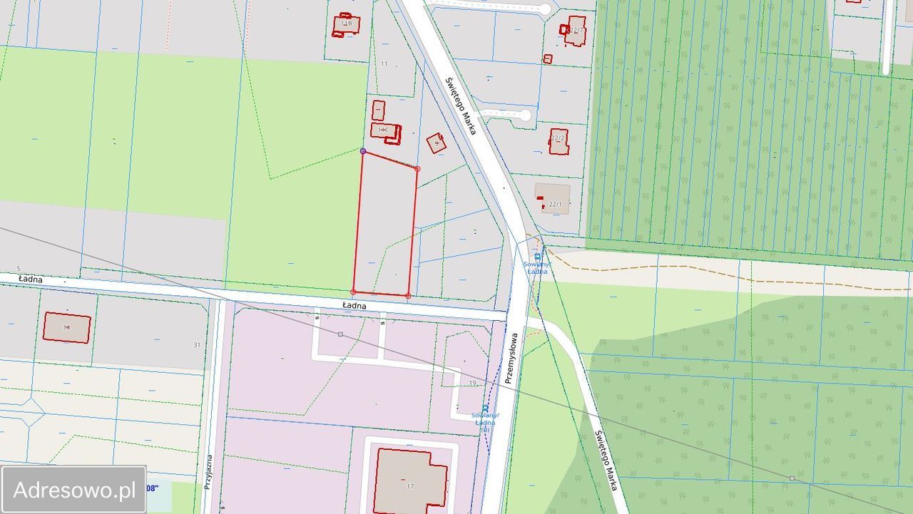Działka inwestycyjna Sowlany, ul. Ładna