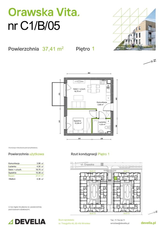 Mieszkanie 2-pokojowe Wrocław Ołtaszyn, ul. Orawska. Zdjęcie 8