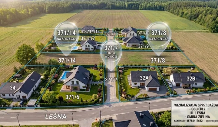 Działka budowlana Zielina, ul. Leśna