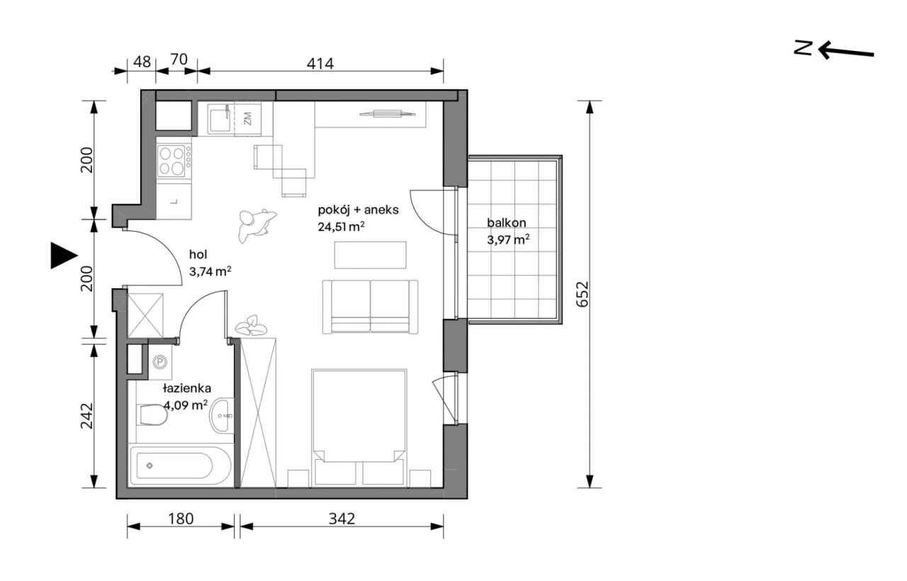 Mieszkanie 1-pokojowe Warszawa Włochy, ul. Trzcinowa. Zdjęcie 7
