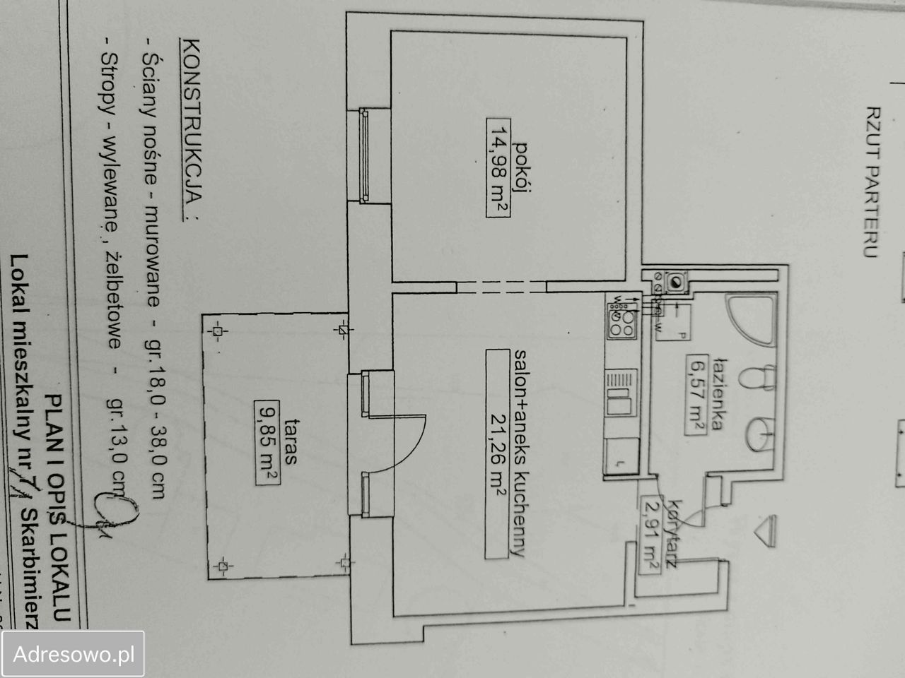 Mieszkanie 2-pokojowe Skarbimierzyce. Zdjęcie 13