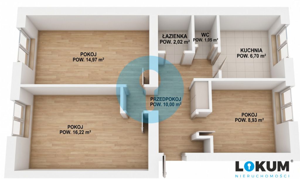 Mieszkanie 3-pokojowe Kielce, pl. Stefana Żeromskiego. Zdjęcie 14