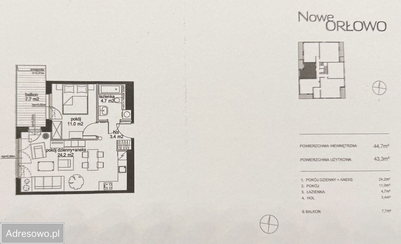 Mieszkanie 2-pokojowe Gdynia Orłowo, ul. Orłowska. Zdjęcie 3