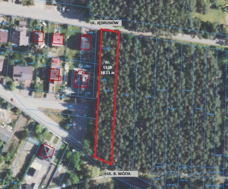 Działka leśna Połaniec, ul. Jędrusiów