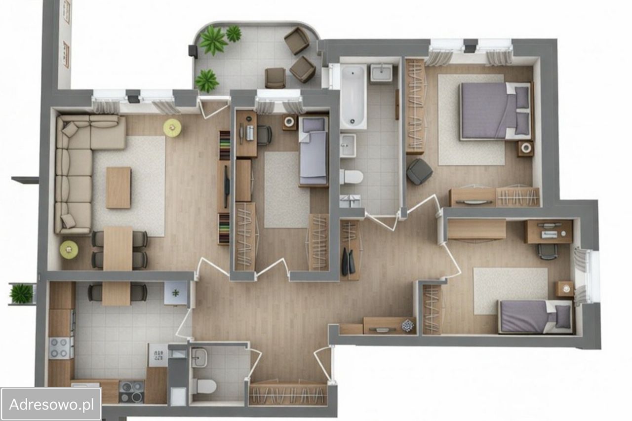 Mieszkanie 4-pokojowe Kielce Ślichowice, ul. Edmunda Massalskiego. Zdjęcie 5