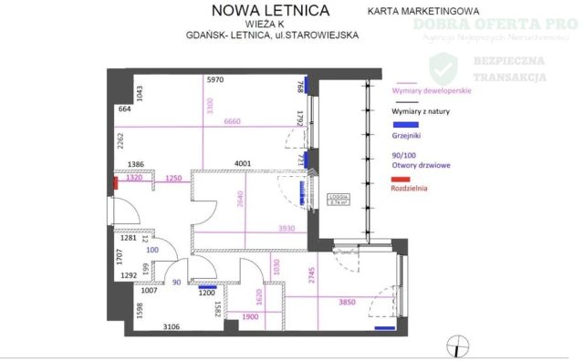 Mieszkanie 3-pokojowe Gdańsk Letnica, ul. Starowiejska. Zdjęcie 8