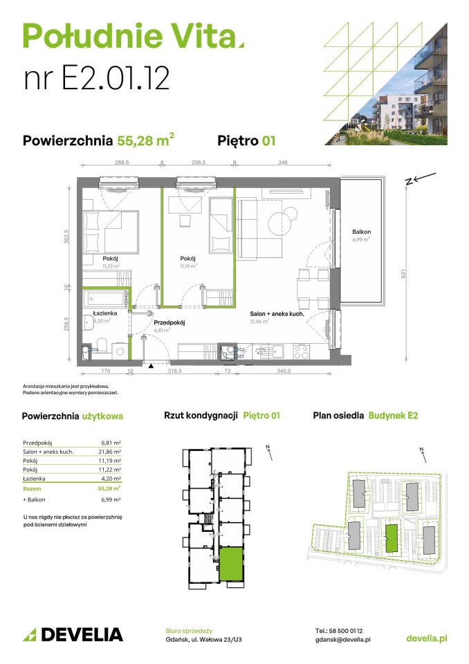 Mieszkanie 3-pokojowe Gdańsk Orunia Górna, ul. Kazimierza Wielkiego. Zdjęcie 7