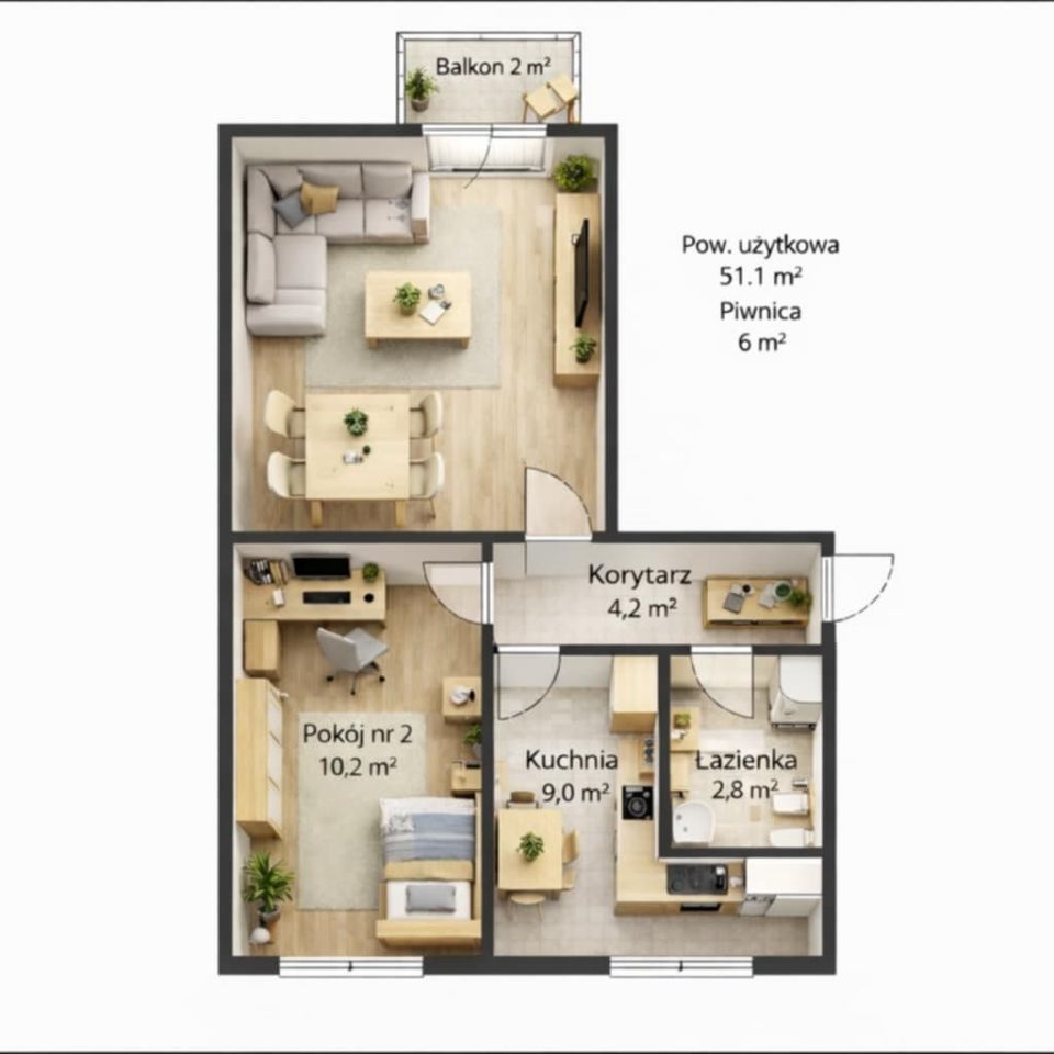 Mieszkanie 2-pokojowe Bydgoszcz Śródmieście. Zdjęcie 10