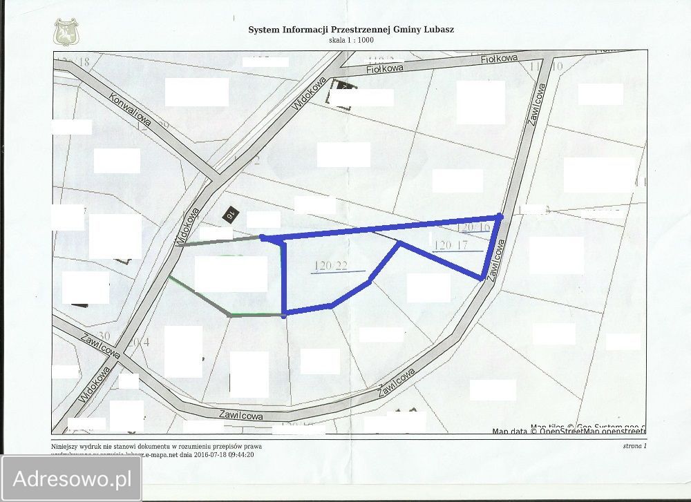 Działka budowlana Dębe