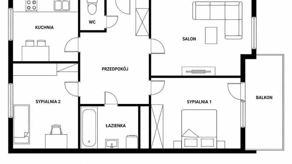 Mieszkanie 3-pokojowe Kraków Prądnik Czerwony, ul. Józefa Łepkowskiego. Zdjęcie 8