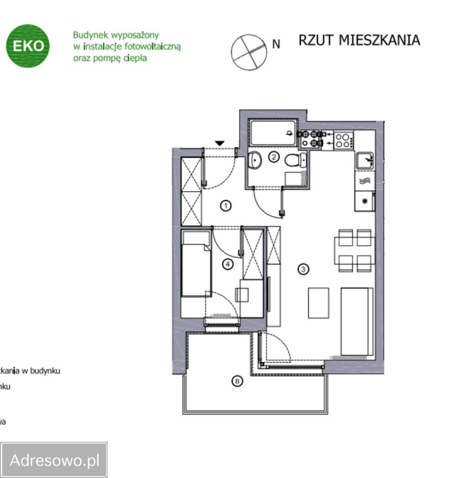 Mieszkanie 2-pokojowe Dąbrówka. Zdjęcie 15