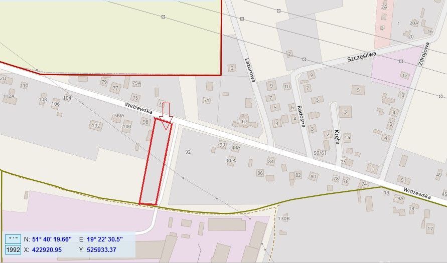 Działka inwestycyjna Pabianice, ul. Widzewska. Zdjęcie 2