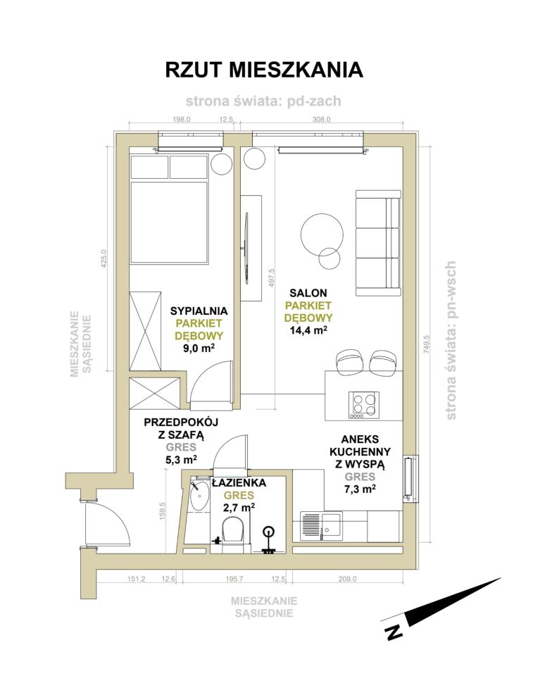 Mieszkanie 2-pokojowe Kraków Podgórze, ul. Ignacego Krasickiego. Zdjęcie 10