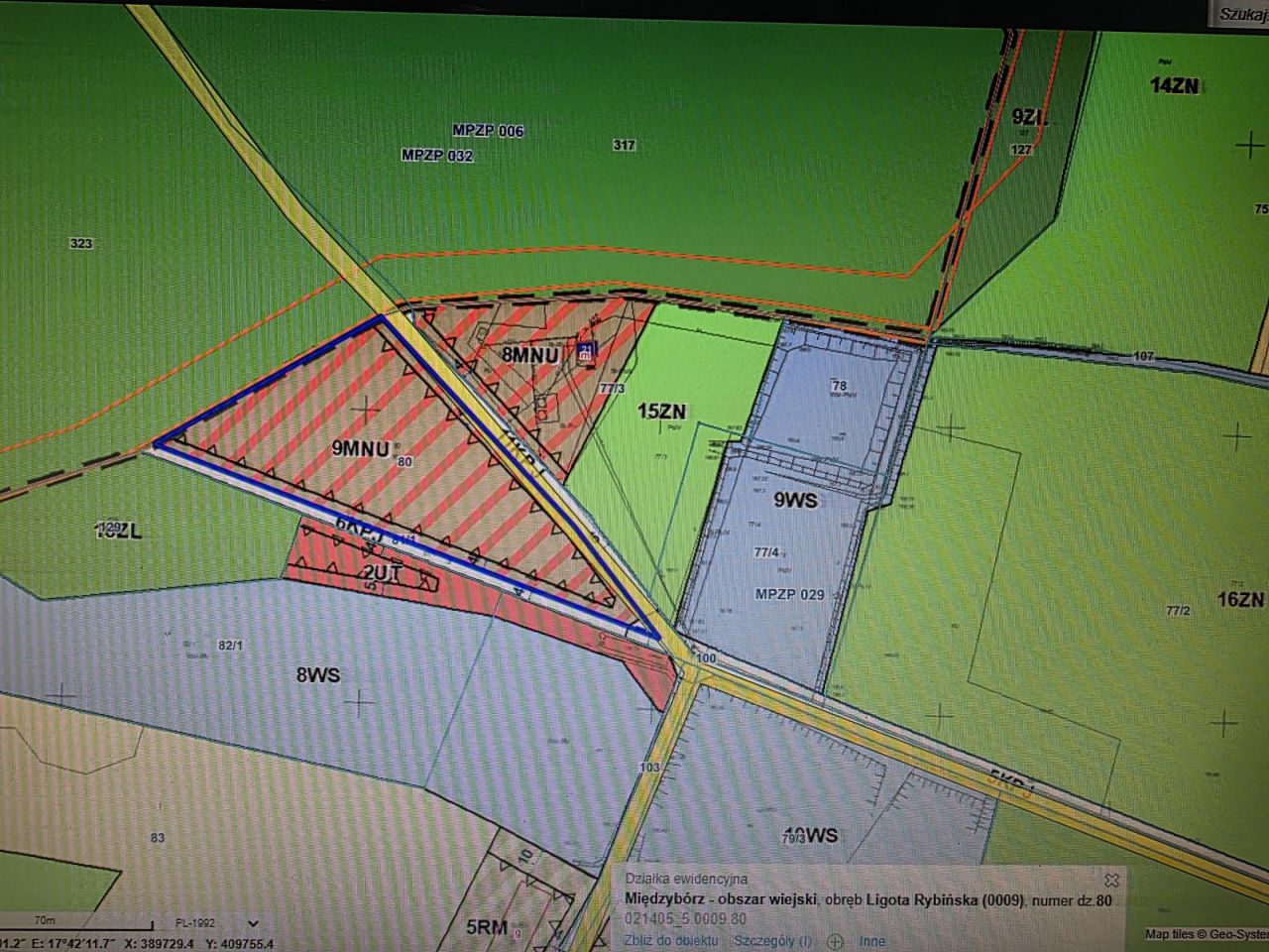 Działka budowlana Ligota Rybińska Osowiec. Zdjęcie 2