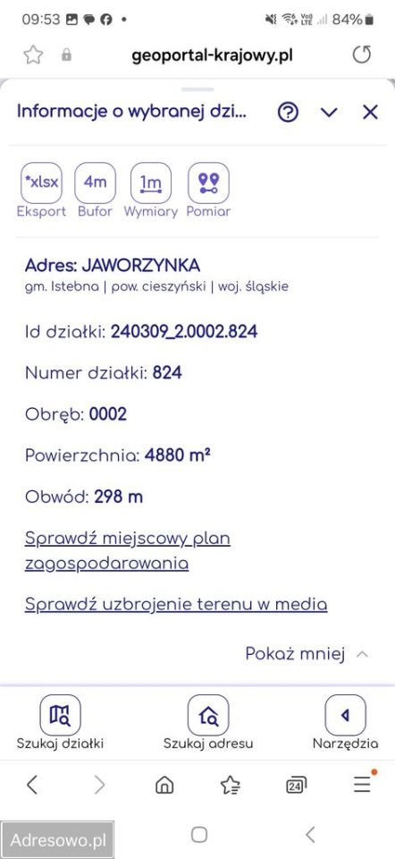 Działka rolna Jaworzynka