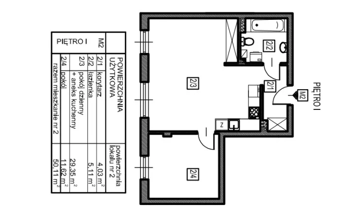 Mieszkanie 2-pokojowe Marki, ul. Królowej Jadwigi