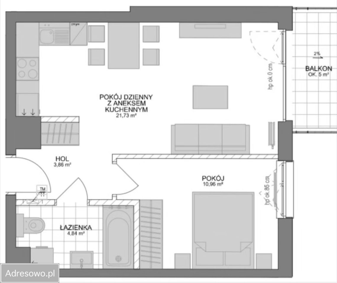Mieszkanie 2-pokojowe Rumia, ul. Żeglarzy. Zdjęcie 18