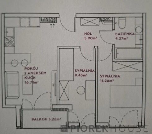Mieszkanie 3-pokojowe Warszawa Białołęka, ul. Geometryczna. Zdjęcie 15