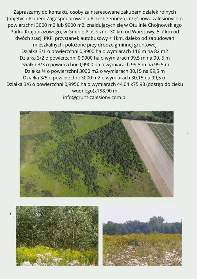 Działka rolna Pęchery. Zdjęcie 2