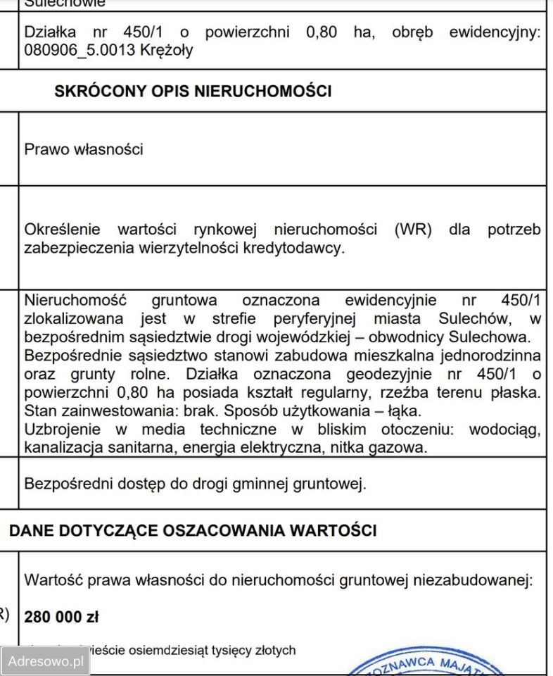 Działka inwestycyjna Krężoły. Zdjęcie 2