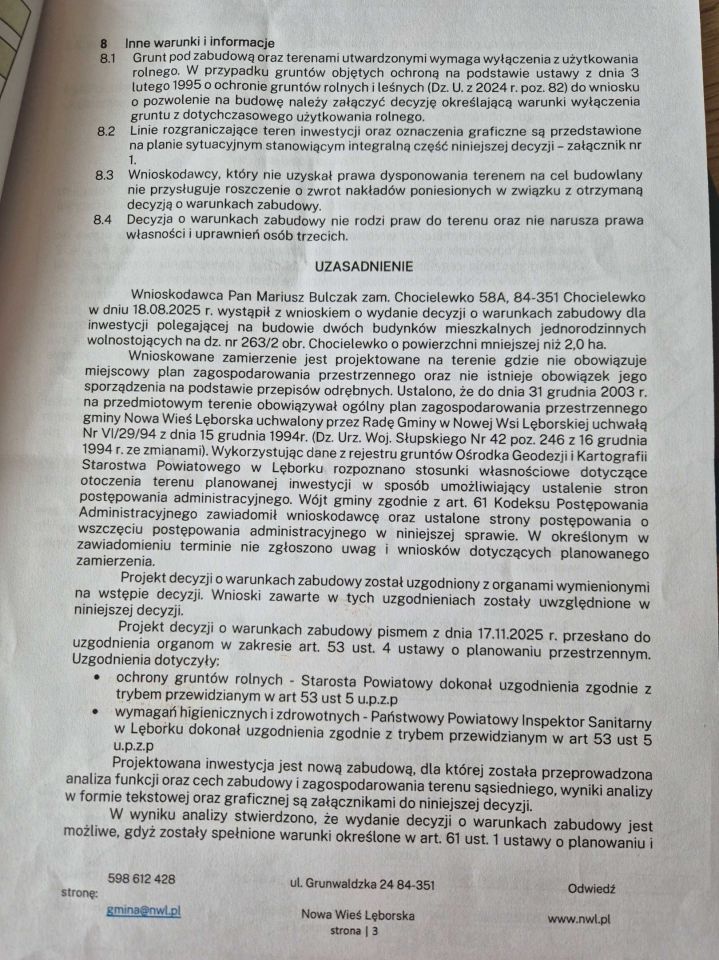 Działka budowlana Chocielewko. Zdjęcie 5