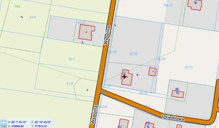 Działka budowlana Żelków, ul. Wspólna