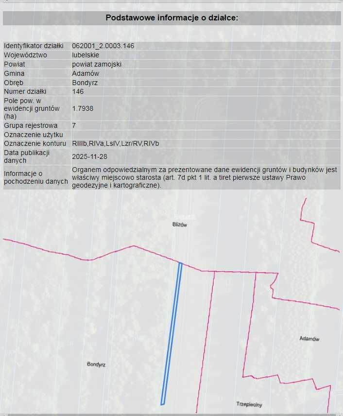 Działka rolna Bondyrz. Zdjęcie 3