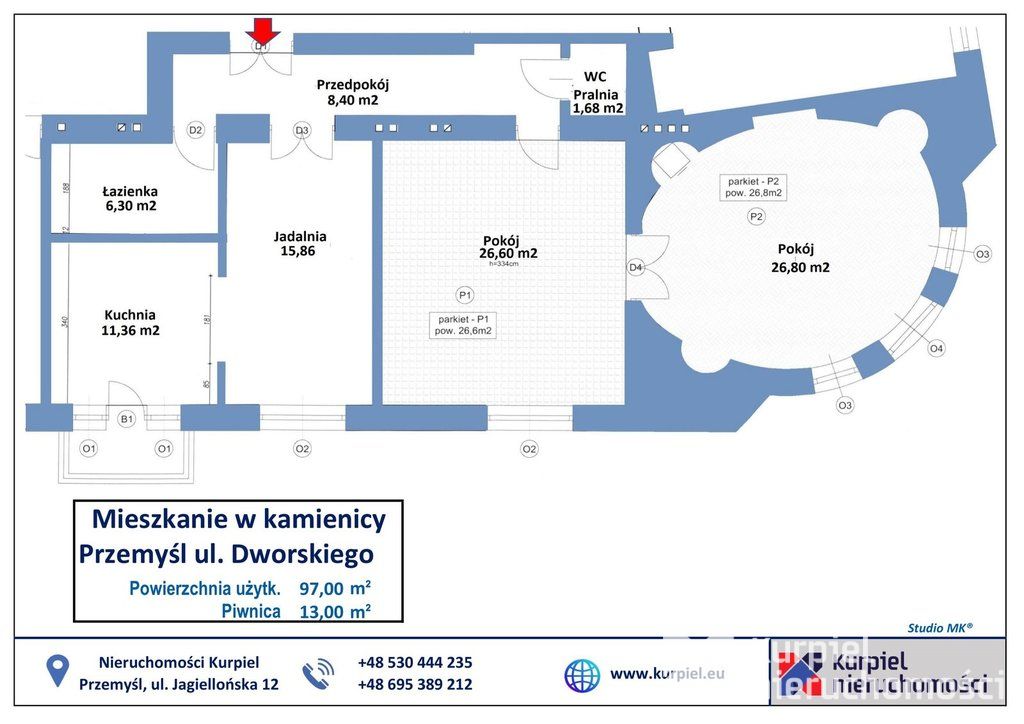 Mieszkanie 3-pokojowe Przemyśl, ul. Aleksandra Dworskiego. Zdjęcie 9
