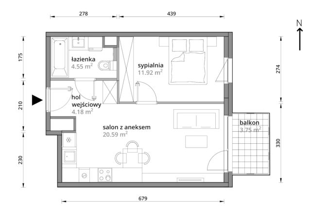 Mieszkanie 2-pokojowe Warszawa Praga-Południe, ul. Podskarbińska. Zdjęcie 7