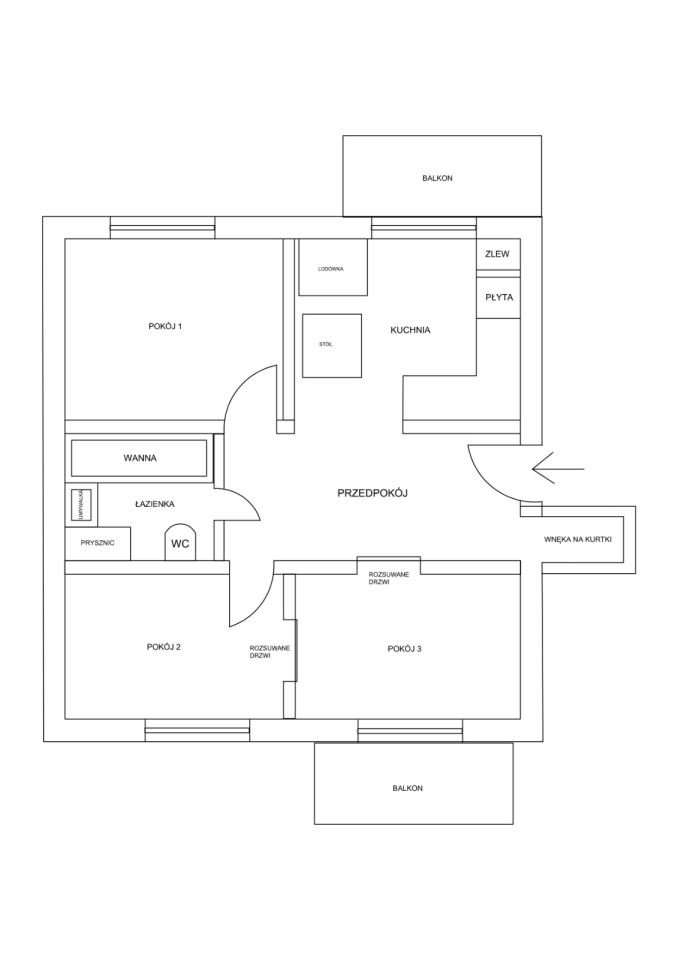 Mieszkanie 3-pokojowe Kraków Salwator, ul. Bolesława Komorowskiego. Zdjęcie 21
