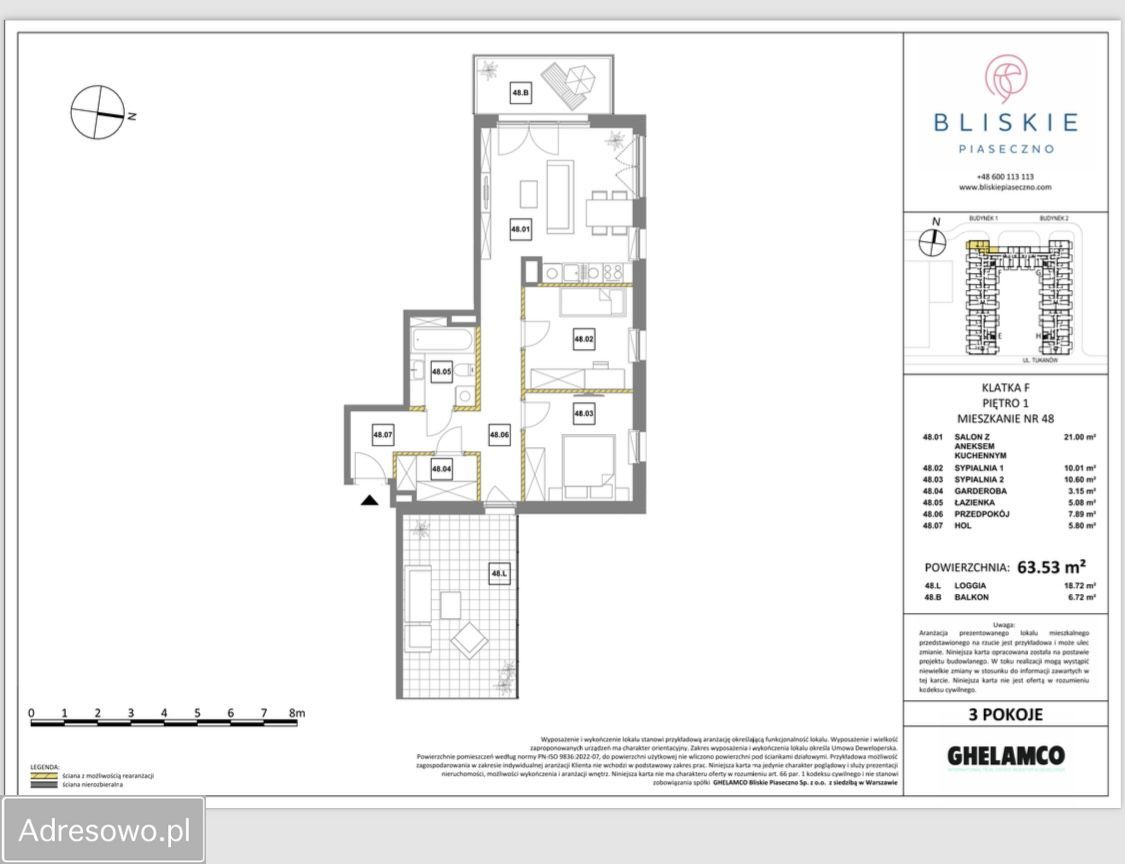 Mieszkanie 3-pokojowe Stara Iwiczna, ul. Tukanów. Zdjęcie 9