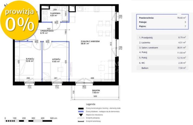 Mieszkanie 3-pokojowe Wrocław Południe. Zdjęcie 8