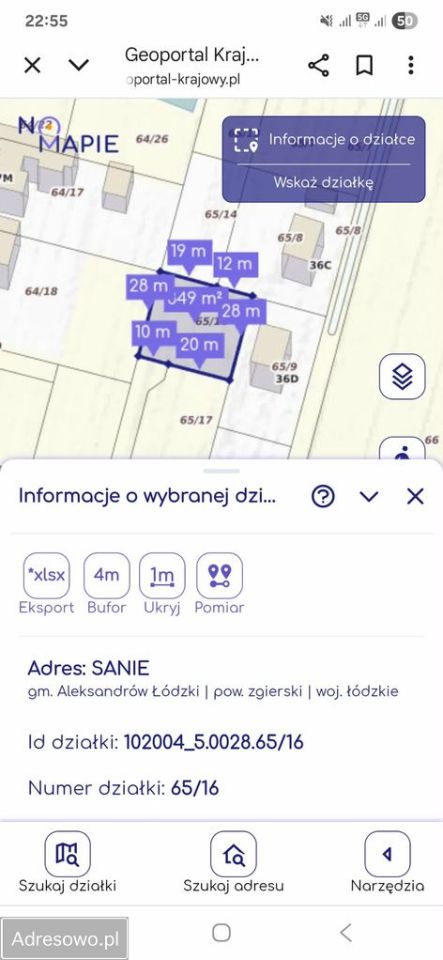 Działka budowlana Sanie. Zdjęcie 5