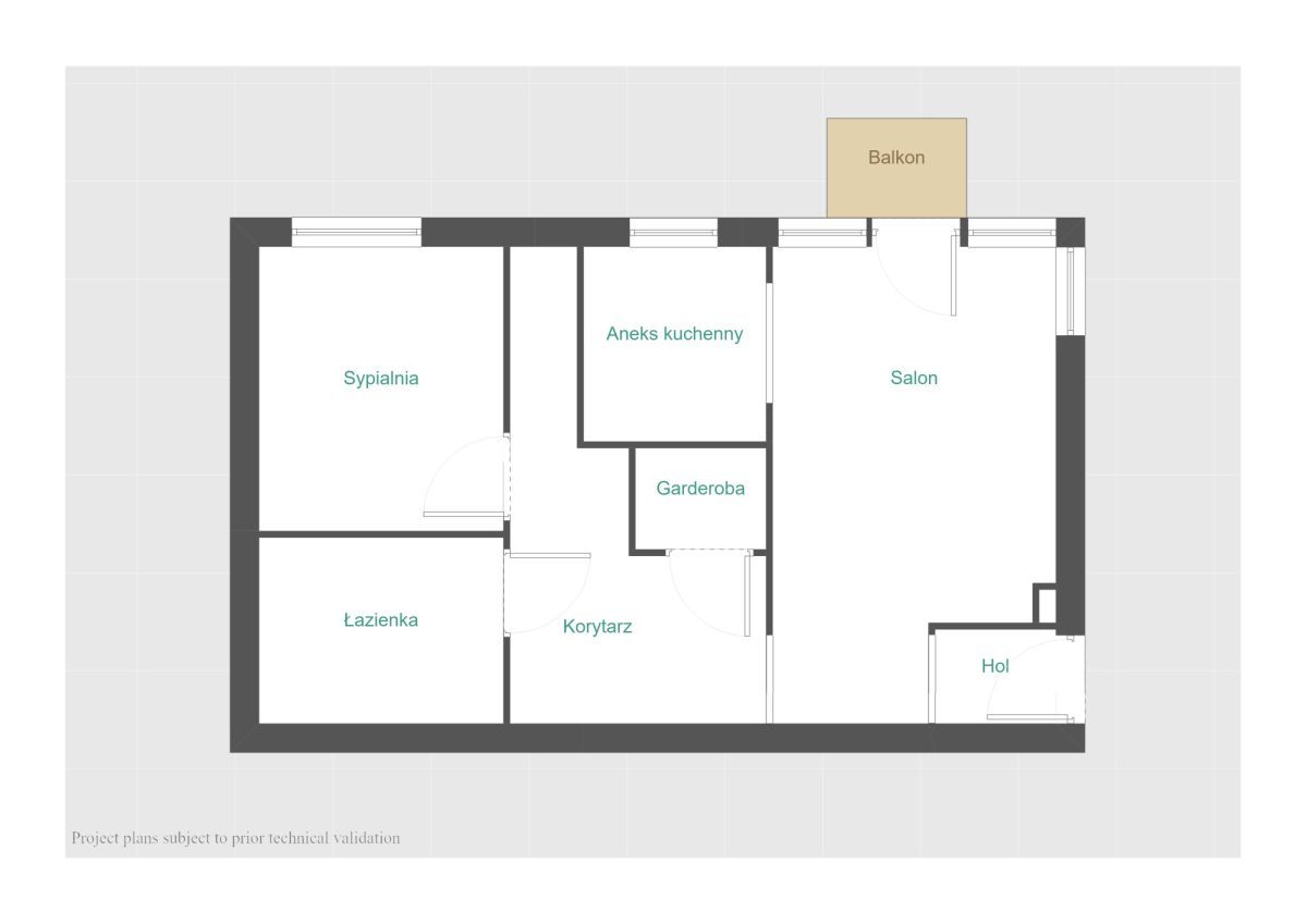 Mieszkanie 2-pokojowe Poznań Łazarz, ul. Wojskowa. Zdjęcie 22