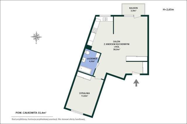 Mieszkanie 2-pokojowe Warszawa Mokotów, ul. Bartycka. Zdjęcie 13