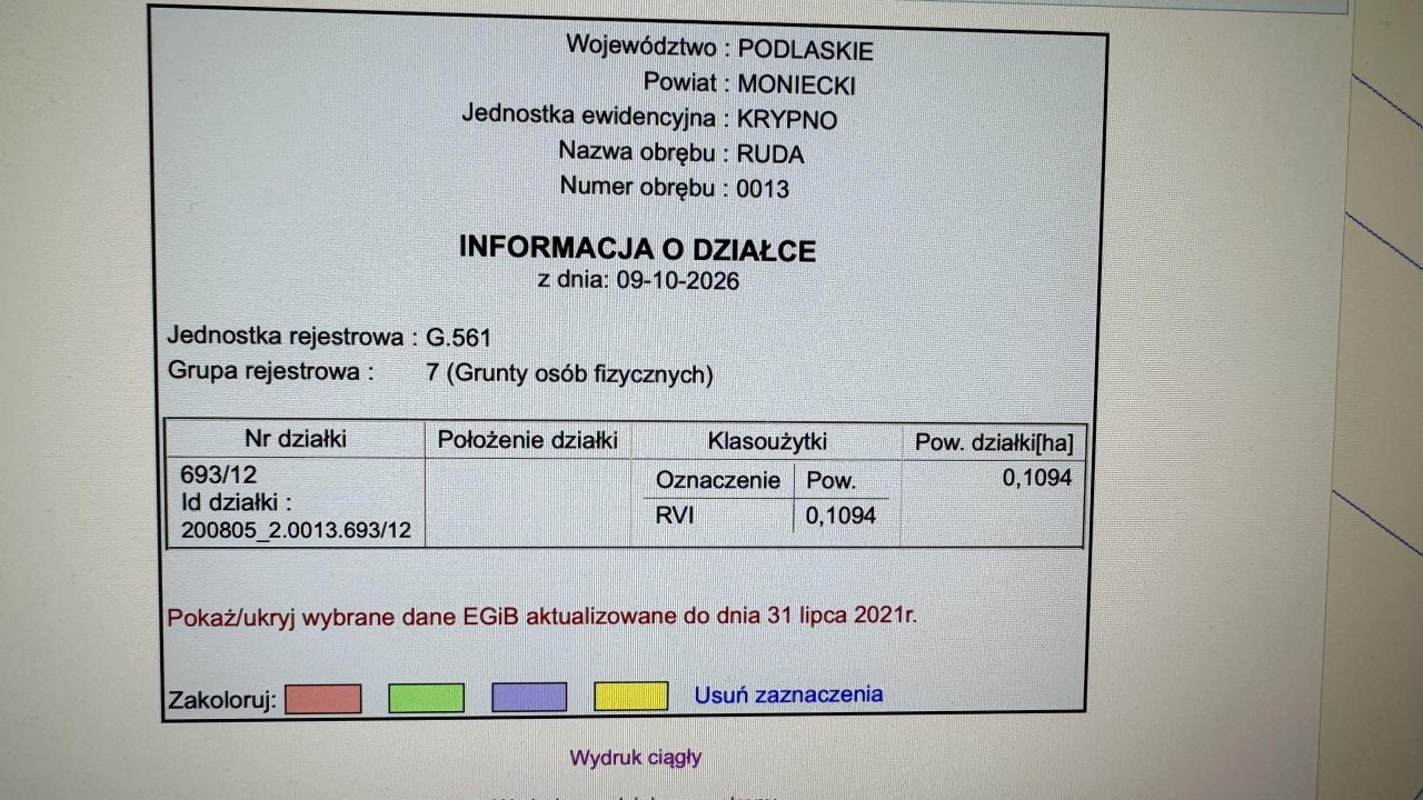 Działka rolno-budowlana Ruda. Zdjęcie 3