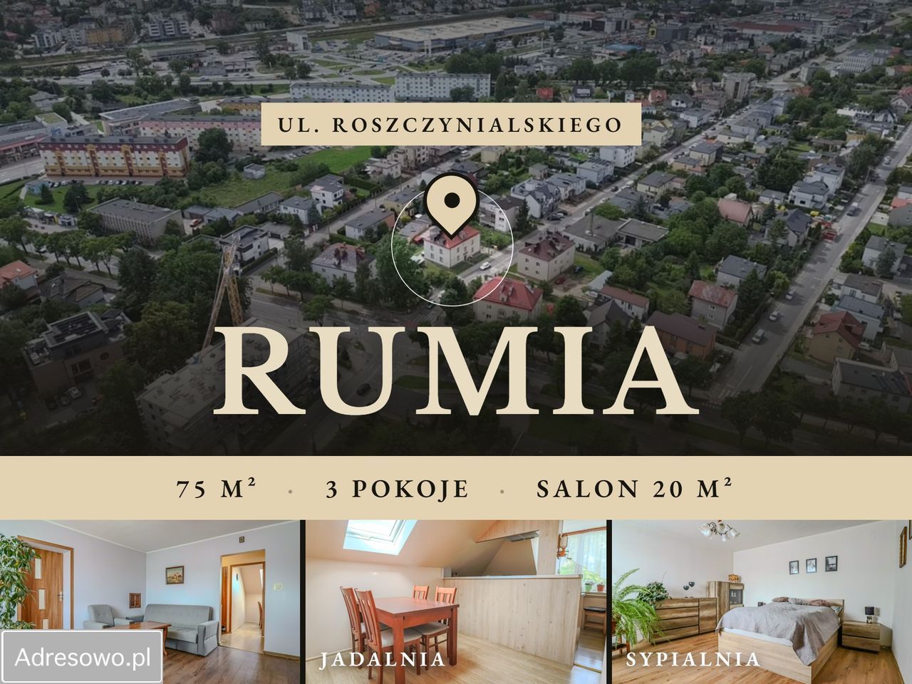 Mieszkanie 3-pokojowe Rumia, ul. Roszczynialskiego. Zdjęcie 2
