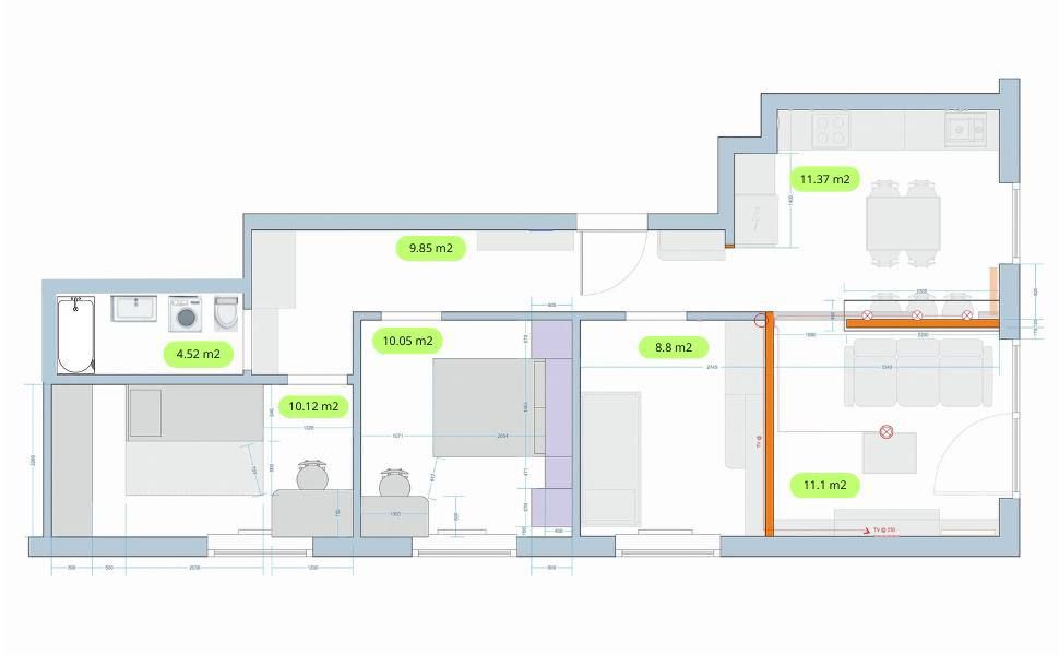 Mieszkanie 4-pokojowe Kraków Ruczaj, ul. dr. Jana Piltza. Zdjęcie 24
