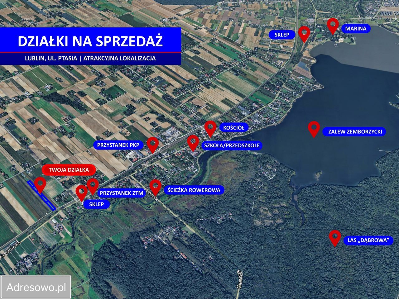 Działka budowlana Lublin Zemborzyce, ul. Ptasia. Zdjęcie 3
