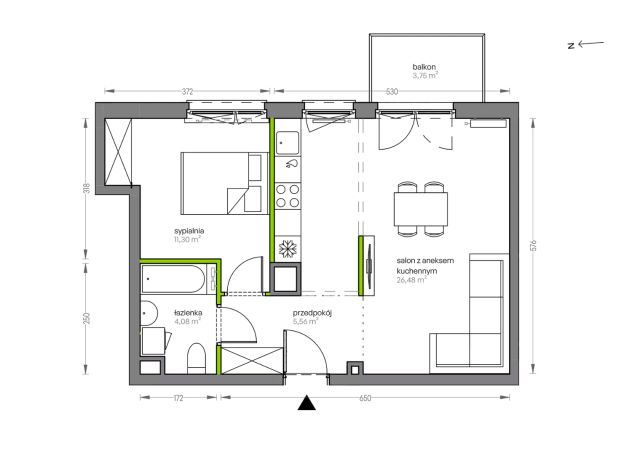 Mieszkanie 2-pokojowe Kraków Płaszów, ul. Myśliwska. Zdjęcie 25